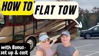 How to Flat Towing a Vehicle Behind an RV | RV Tow Bar Installation Cost & Step up-RV Life Full Time