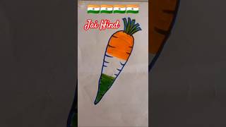 Tiranga Drawing From Carrot 🥕 fruit #indianflag #independence #republicday #drawingtutorial #artist