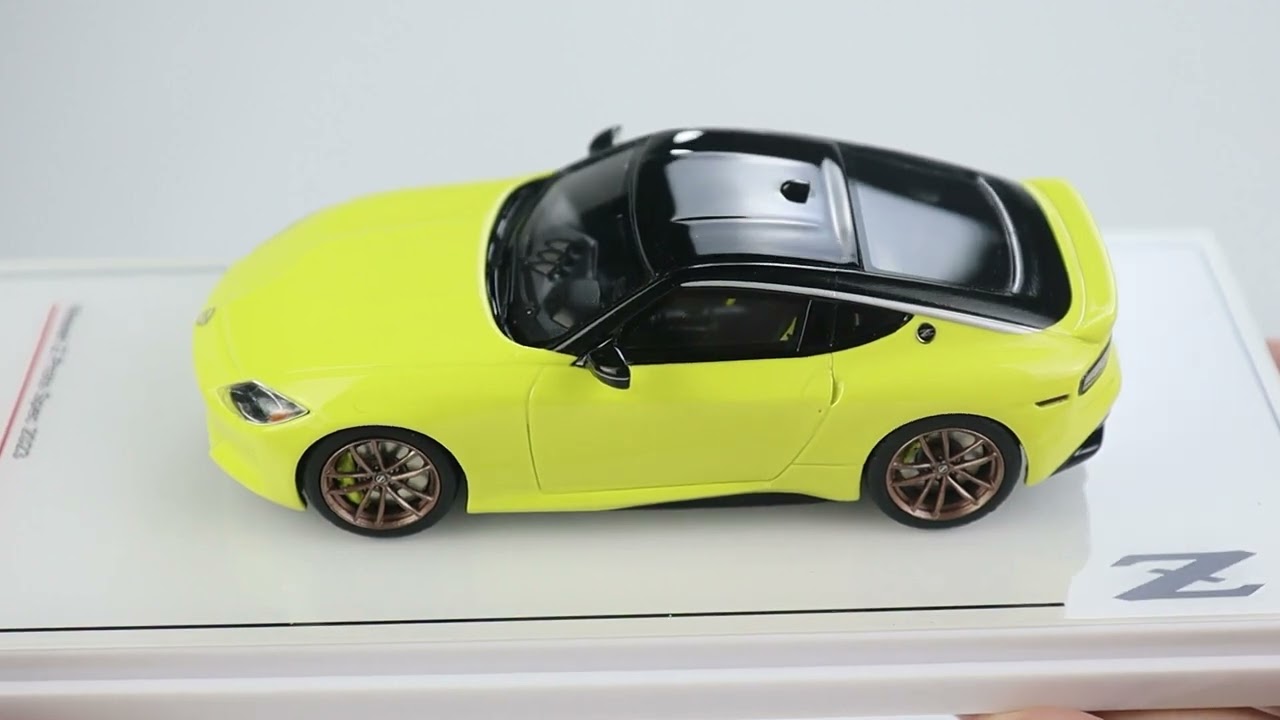 TSM 1:43 Nissan Z Proto Spec 2023 Ikazuchi Yellow LHD Resin Model