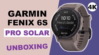 Garmin Fenix 6S Pro Solar Amethyst Steel Unboxing 4K (010-02409-15) -  YouTube