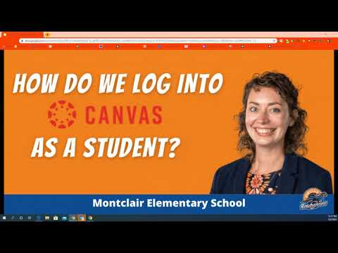 Logging into Canvas as a Student - Montclair Elementary