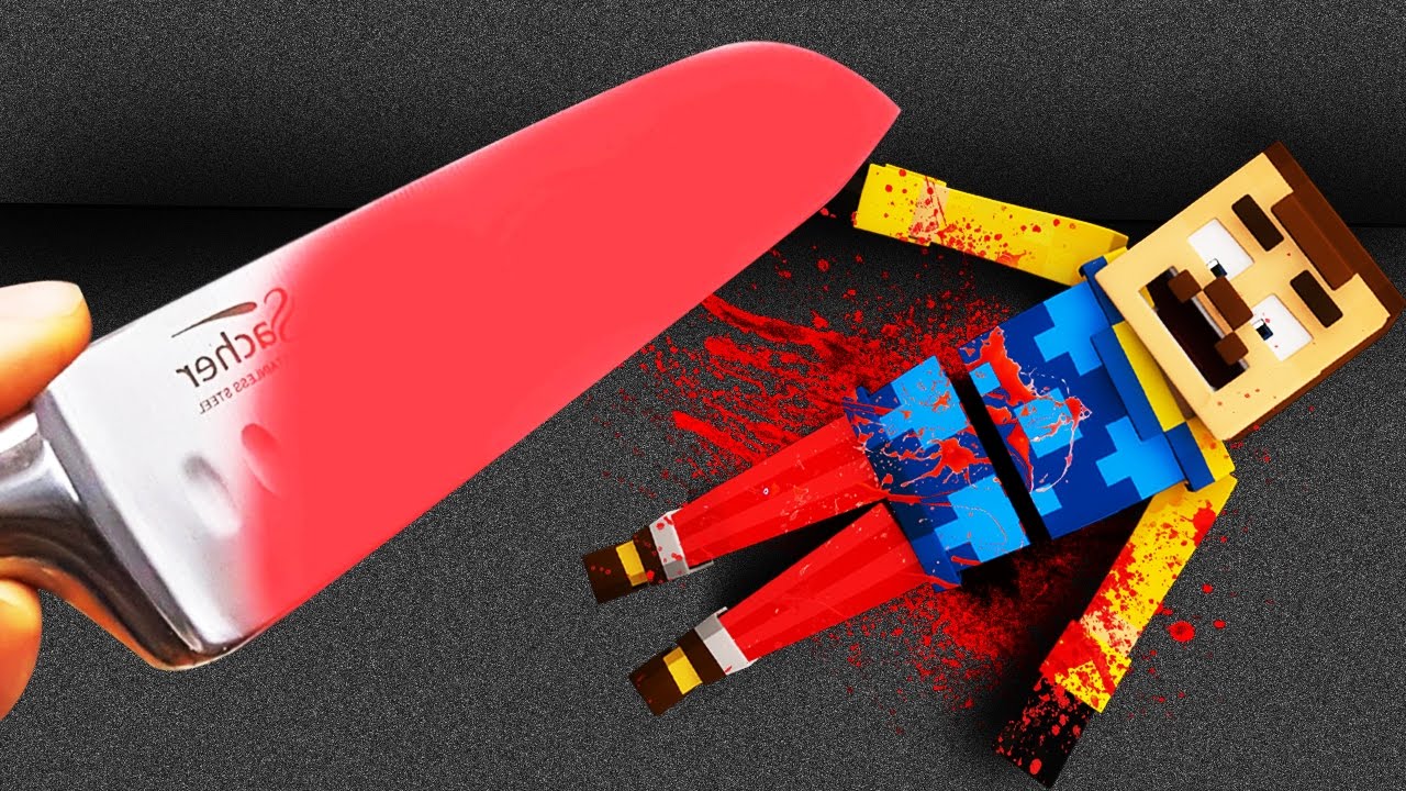 Minecraft - HELLO NEIGHBOR - Glowing 1000 degree KNIFE VS NEIGHBOR! (EXPERIMENT)