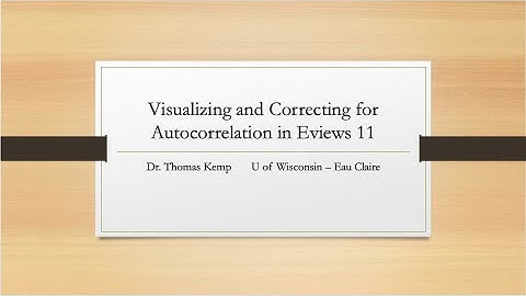 Constructing a Correlogram and Autoregressive (AR) function in Eviews