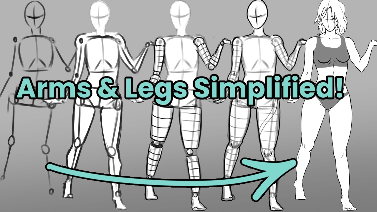 Краткие советы по рисованию рук и ног с помощью простых геометрических фигур