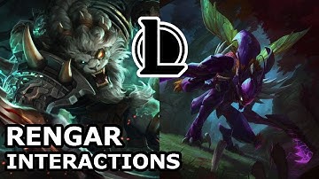 Rengar Interactions with Other Champions | HE FAILED TO HUNT KHA