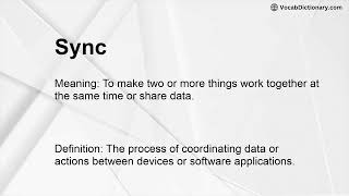 Sync Meaning