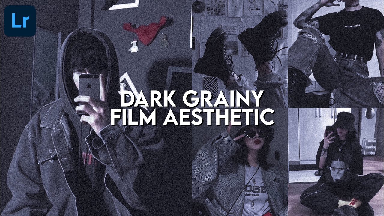 How To Edit Dark Grainy Film Aesthetic Tutorial | Free Lightroom Mobile Presets DNG | Free Presets