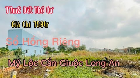 Đất Cần Giuộc , Long An Bán 77m2 Đất Thổ Đường Đan 2,2m Trước Đất Sổ Hồng Riêng