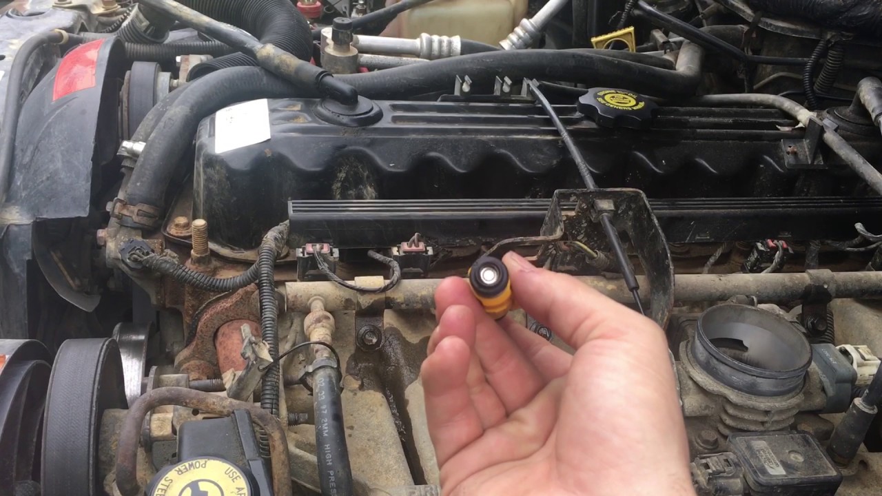 97 Jeep Cherokee fuel injector upgrade - YouTube