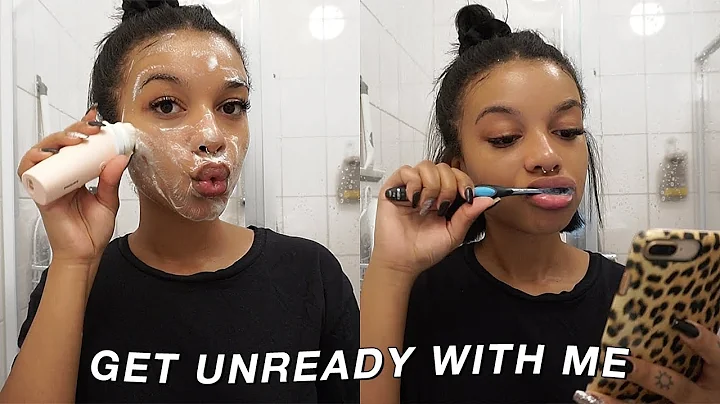 get unready with me + night time skincare routine.