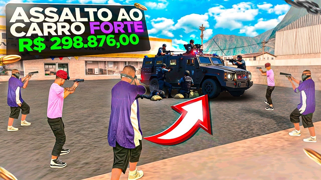 ASSALTANDO UM CARRO FORTE! GANHAMOS MUITO DINHEIRO RIO RISE
