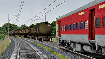 LHB TRAIN COUPLING OIL TANKER TRAIN IN INDIAN TRAIN SIMULATOR