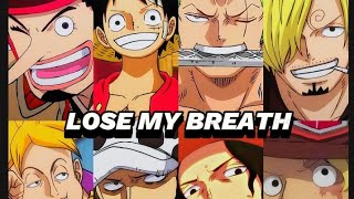 Luffy, Zoro, Sanji, Ace, Sabo, Law, Marco, Usopp - Lose My Breath (Ft. Naruto) AI Cover