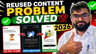 Your channel is not currently able to earn | Monetization ON Again 😱 2026/ Reused Content Solved 💯