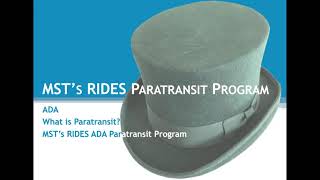 MST RIDES and the ADA English