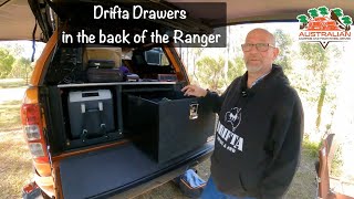 New Drifta drawer system in the back of the Ranger