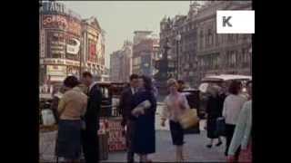 Late 1950s/ Early 1960s Piccadilly Circus, London, Stunning 35mm Colour Footage