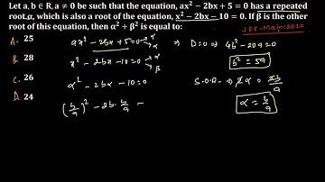 Let a,b €R,a#0 be such that the equation,ax^2-2bx-5=0 has a represented alpha, which is also a root