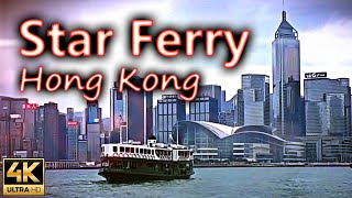 Star Ferry ride on the Lower Deck, Tsim Sha Tsui to Central / Hong Kong / 4K