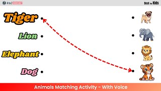 Match the Animals: Fun Animated Activity for Preschool, Nursery & KG Kids- English Class