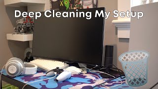 Deep Cleaning My MESSY Gaming Setup!