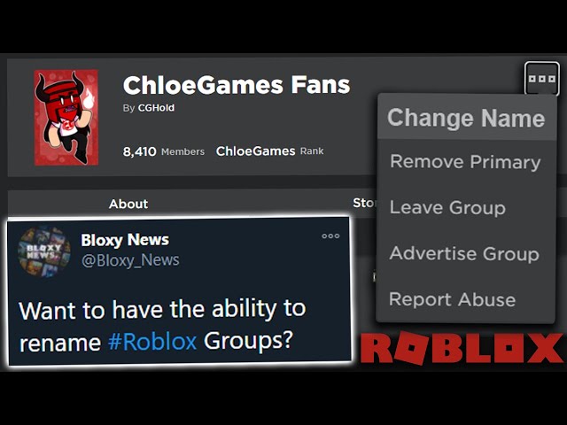How to Change a Group Name in Roblox