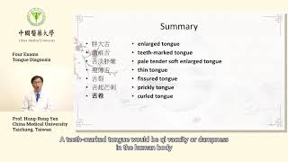 Tongue diagnosis in Chinese Medicine