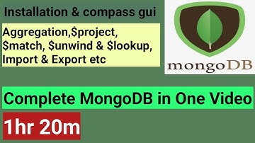 MongoDb in One Video 🔥🔥  | MongoDb Tutorial For Beginners in Hindi | Install, Aggregation  & Export