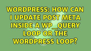 Wordpress: How can I update post meta inside a WP_Query loop or the WordPress loop?