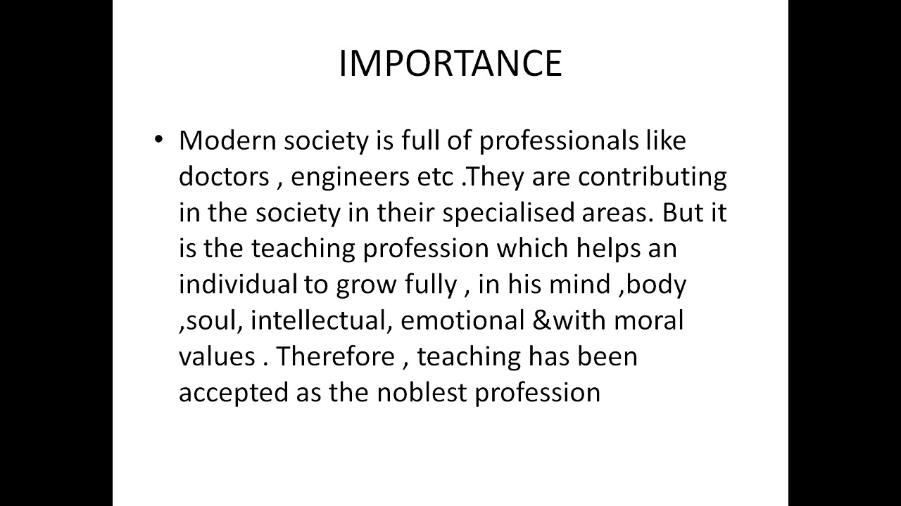 lecture-on-importance-of-teaching-profession-by-prof-subuhi-for-b-ed