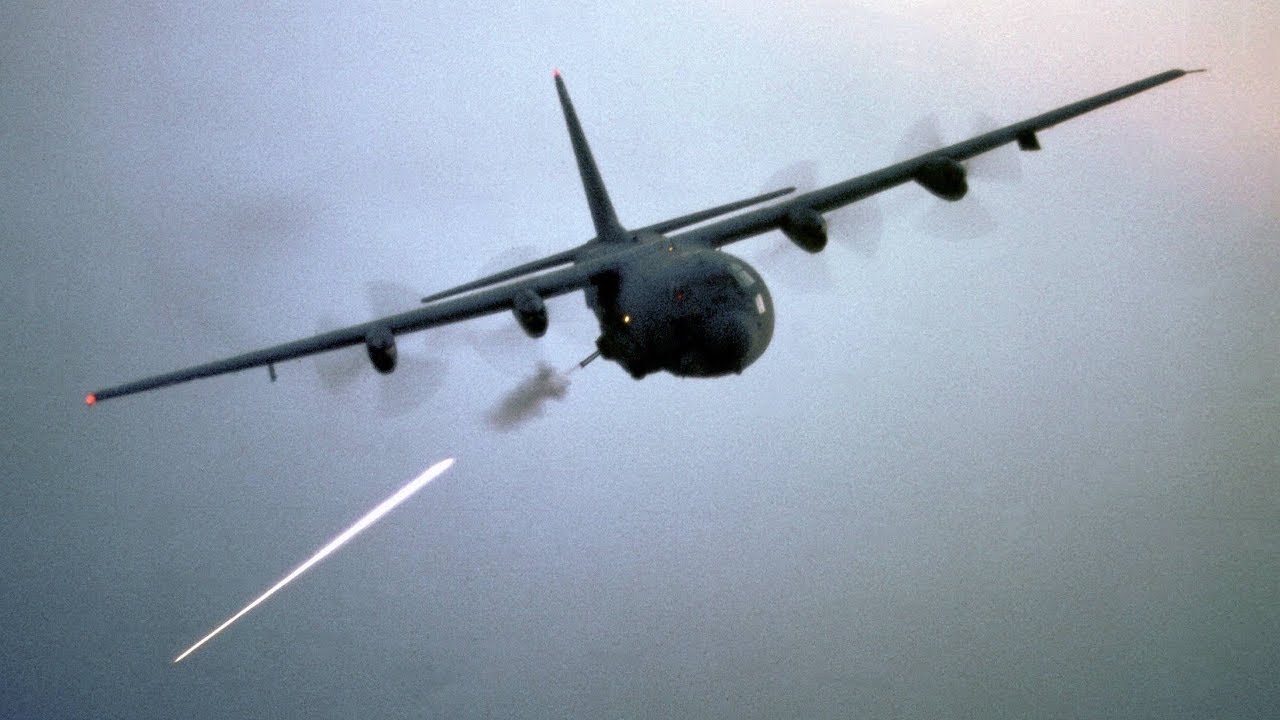 AC-130 Gunship in Action - Firing All Its Cannons • Exercise Emerald - YouTube