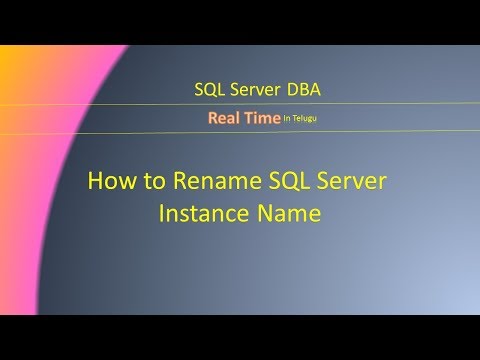 How to Rename SQL Server Instance Name