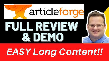 Article Forge Review and Demo - FAST EASY Long Form Content (1500+ words) Article Forge Review Demo