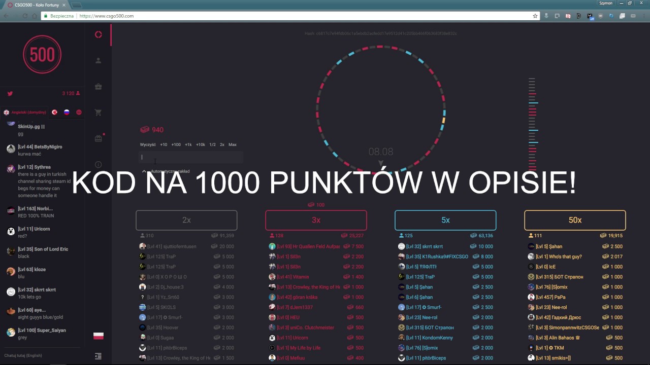 NOWA RULETKA CS:GO www.csgo500.com  KOD: LIVEIZAK