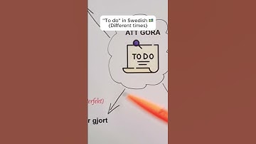 Swedish basics: To Do (Different times)