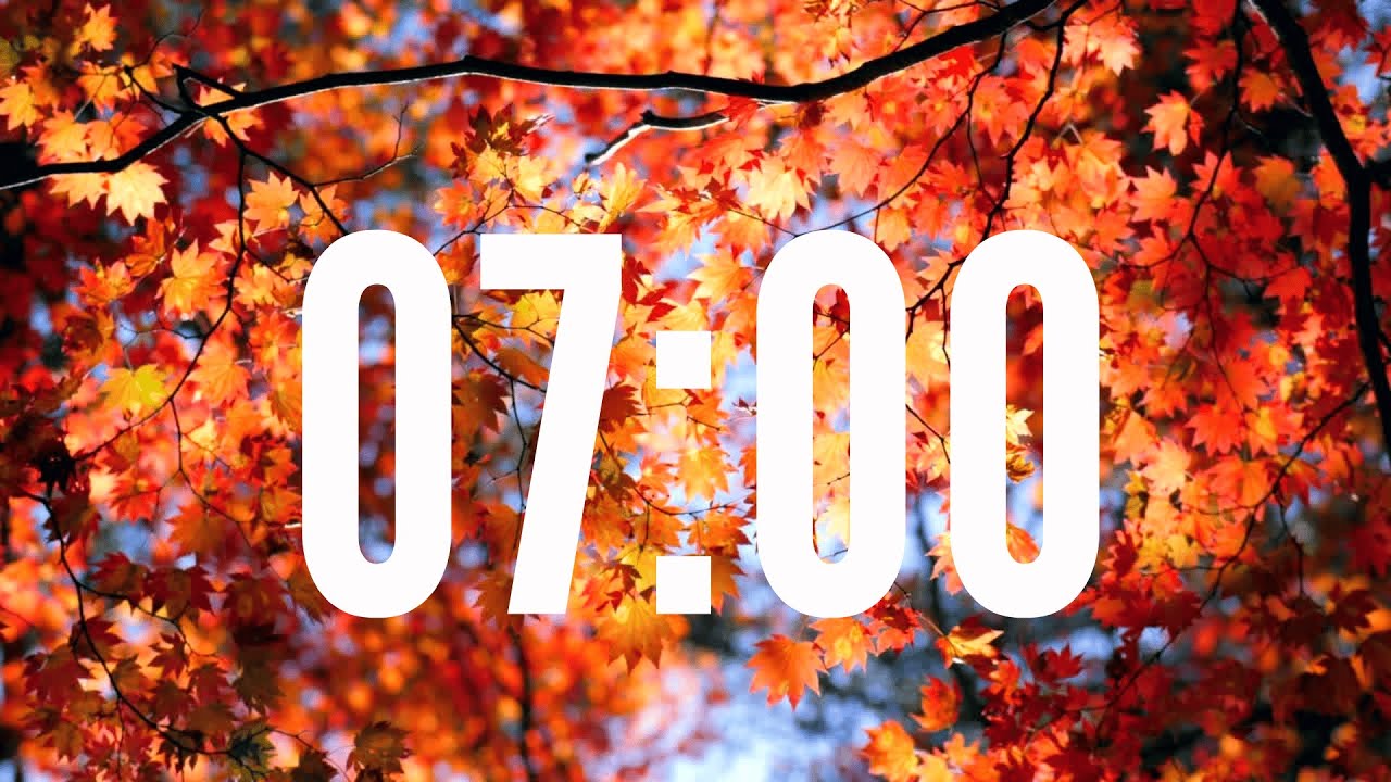 7-Minute Fall Timer 🍁 | Classroom Countdown with Relaxing Music & Gentle Alarm