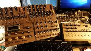 Improvising on five DIY synthesizers