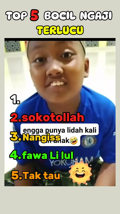 Top 5 Bocil Ngaji Terlucu ! Nomor 1 Bikin Ngakak !