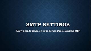 SMTP settings