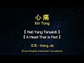 Xin Tong【 心痛 】Wang Jie【 王杰 】【 Hati Yang Tersakiti 】【 A Heart That Is Hurt 】Lirik dan Terjemahan