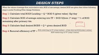 Design of Trickling Filter