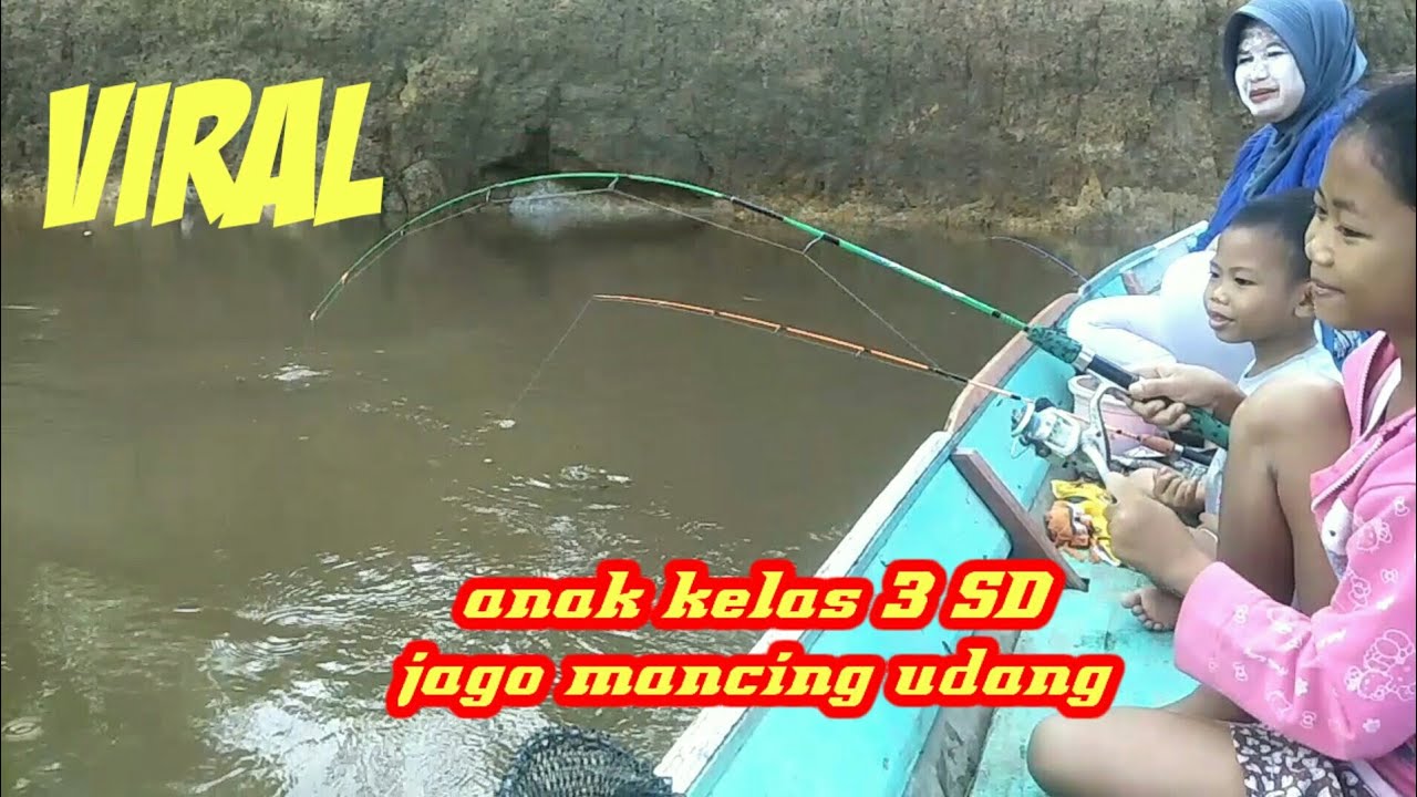 viral...anak kelas 3 SD sudah jago mancing udang||yansah pancing