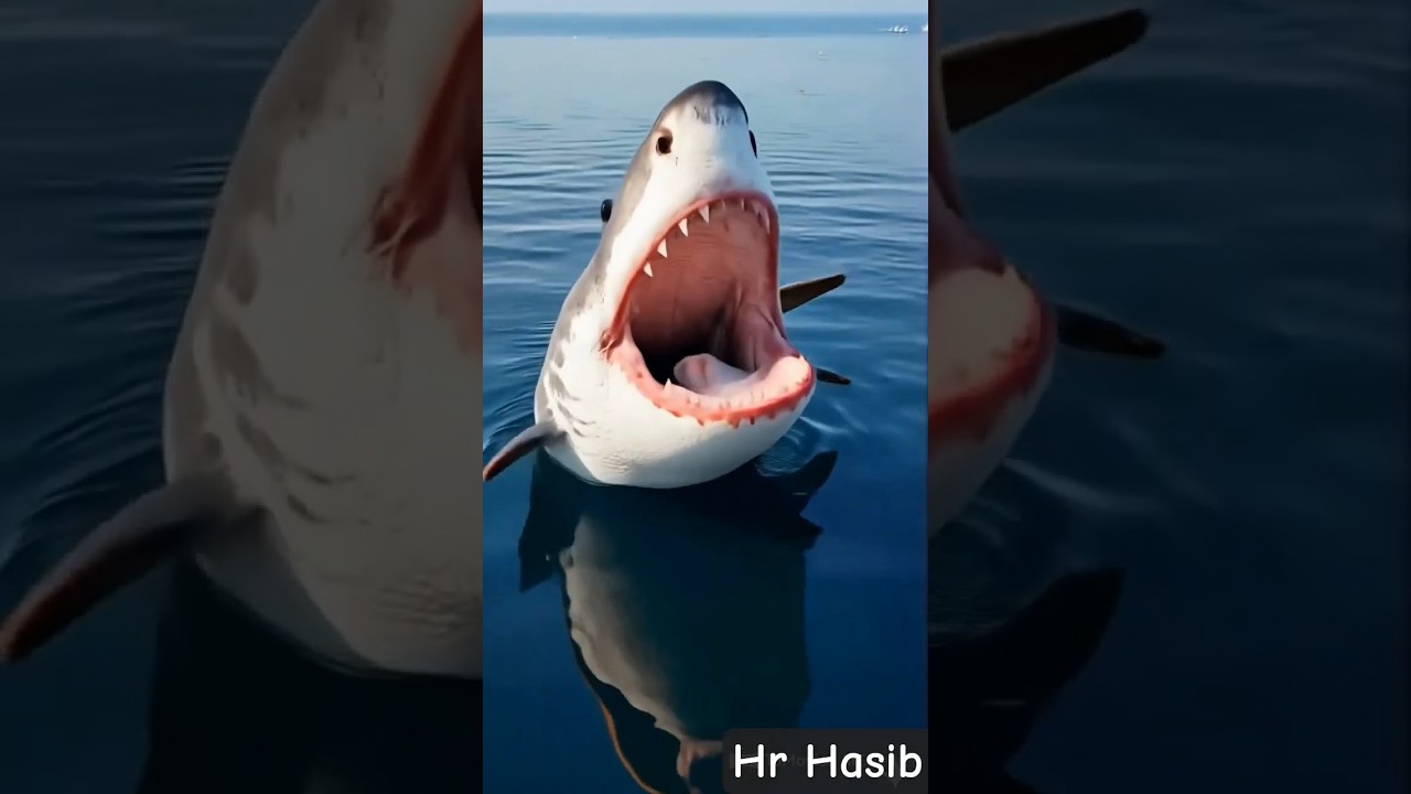 Shocking Shark Attack! 🦈 Cats Eating Fish on a Boat in the Middle of the Ocean 