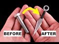Turning a Stainless Steel Bolt into a mini Kunai Throwing Knife