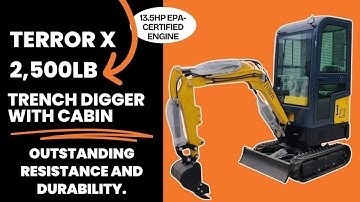 Unleashing the TYPHON Terror X | The Ultimate 2,500lb Mini Excavator Trench Digger with Cabin