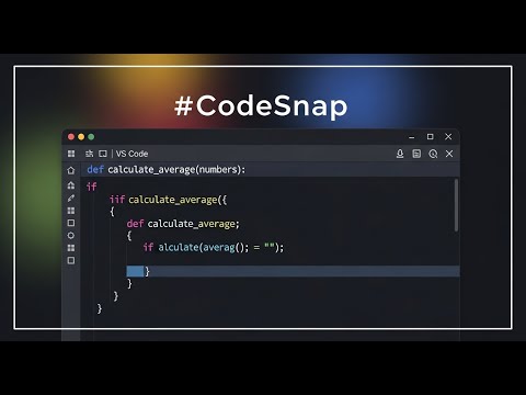 VS Code Extension to take beautiful screenshots of your code using #CodeSnap 🚀