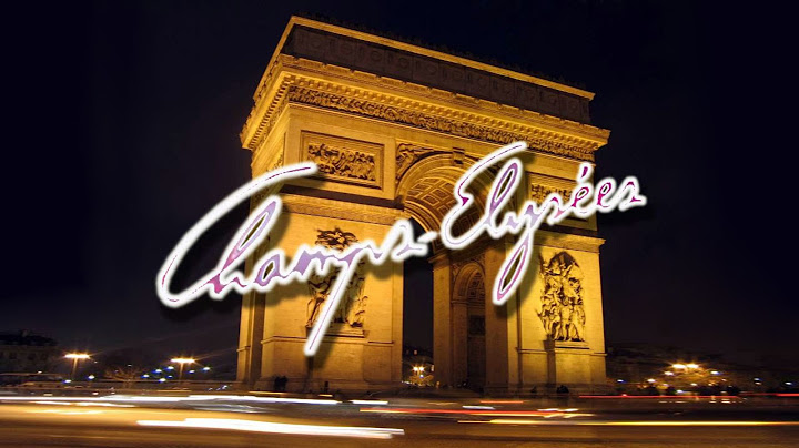 Michel Drucker - Générique de l'émission "Champs-Elysées"