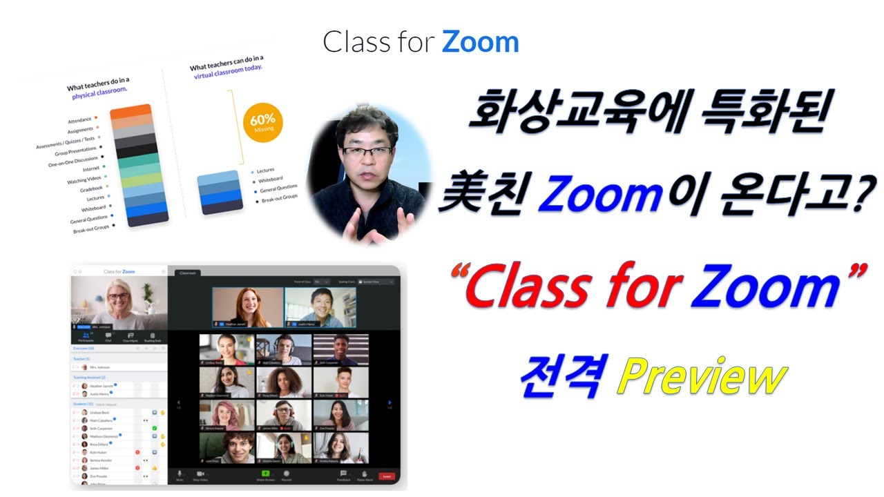 줌 교육용 버전 'Class for Zoom' 전격 프리뷰(출시 예정) YouTube