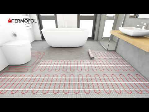 MATA GRZEWCZA TERMOFOL - Wizualizacja montau017cu ogrzewania podu0142ogowego pod pu0142ytki ceramiczne