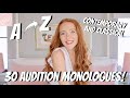 30 AUDITION MONOLOGUE IDEAS! WHAT MONOLOGUES TO DO FOR DRAMA SCHOOL AUDITIONS! - Lucy Stewart-Adams